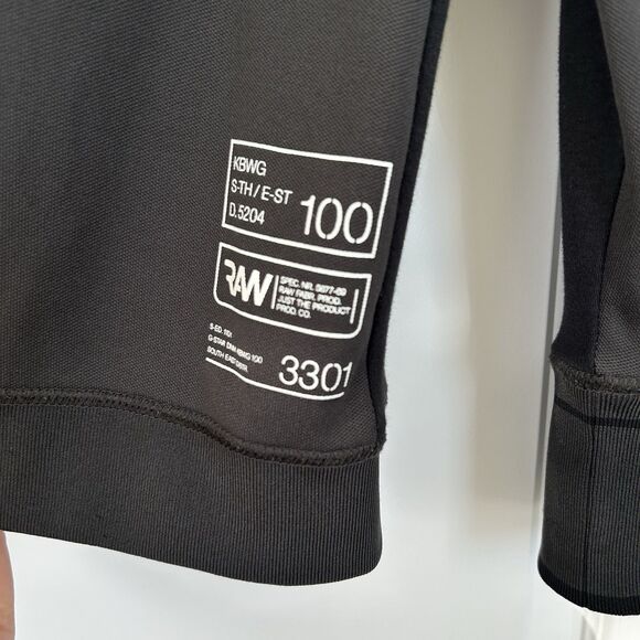 G-Star Raw 3301 Track Jacket Men L Black Contrast Shoulder Chest Pockets Stretch - Picture 3 of 13